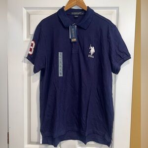 U.S. Polo Assn. Blue Polo Shirt Classic Design. Size XL. NWT